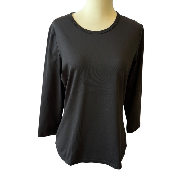J MCLAUGHLIN TOP CATALINA CLOTH 3/4 SLEEVE ELEVATED BASIC WORKWEAR CASUAL M - Picture 1 of 11
